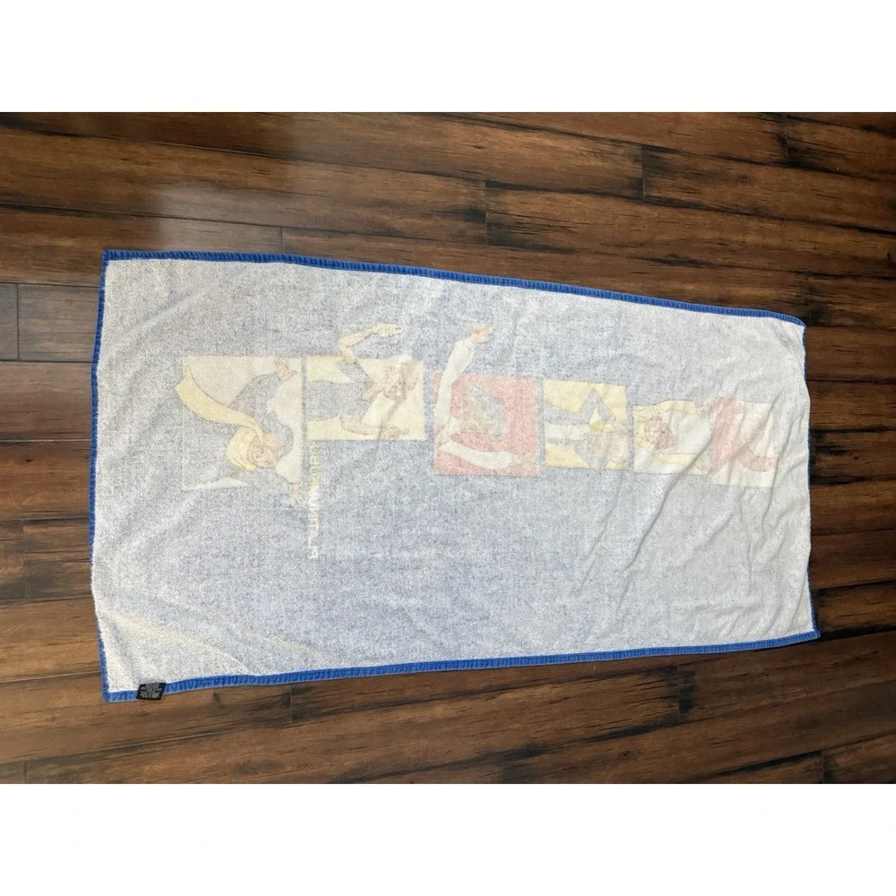 VTG Platinum Fubu The Collection‎ Fat Albert Cartoon Beach Blanket Y2K Blue Soft